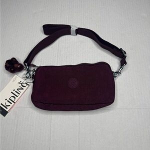 Kipling Dark Emilia plum tonal  Crossbody Bag NWT
